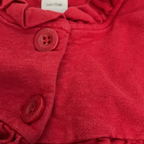 6/$20 ⭐️ GAP Red Ruffled Neckline Pea Coat US 18-24 - Picture 7 of 7